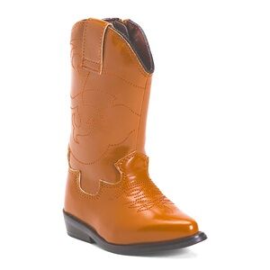 NEW L'amour Girls 662 Brown Embroidered Cowboy Boots Girls Size 12